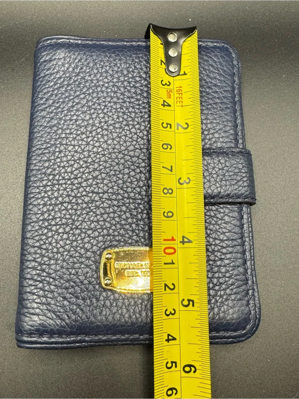 Michael Kors Jet Set Passport Case Navy Blue Leather